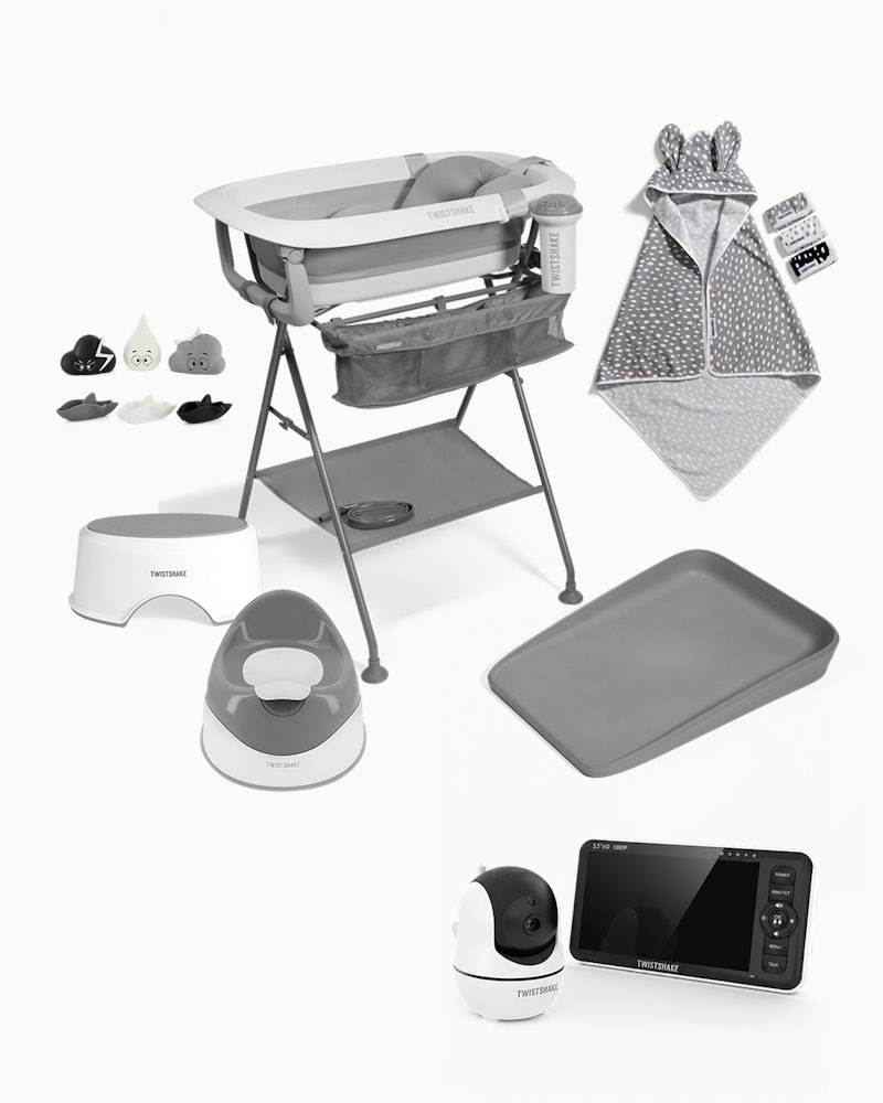 Bath & Care Kit 0 mth+ / Grey & White - 1
