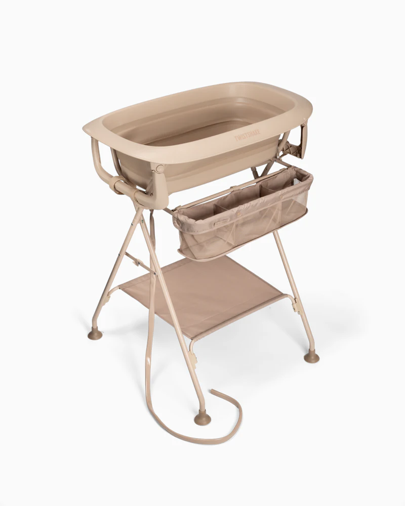 Luxury Bath Kit Mocha - Foldable baby bathtub with bath stand 1000 US fl oz / 0 mth+ / Mocha - 9