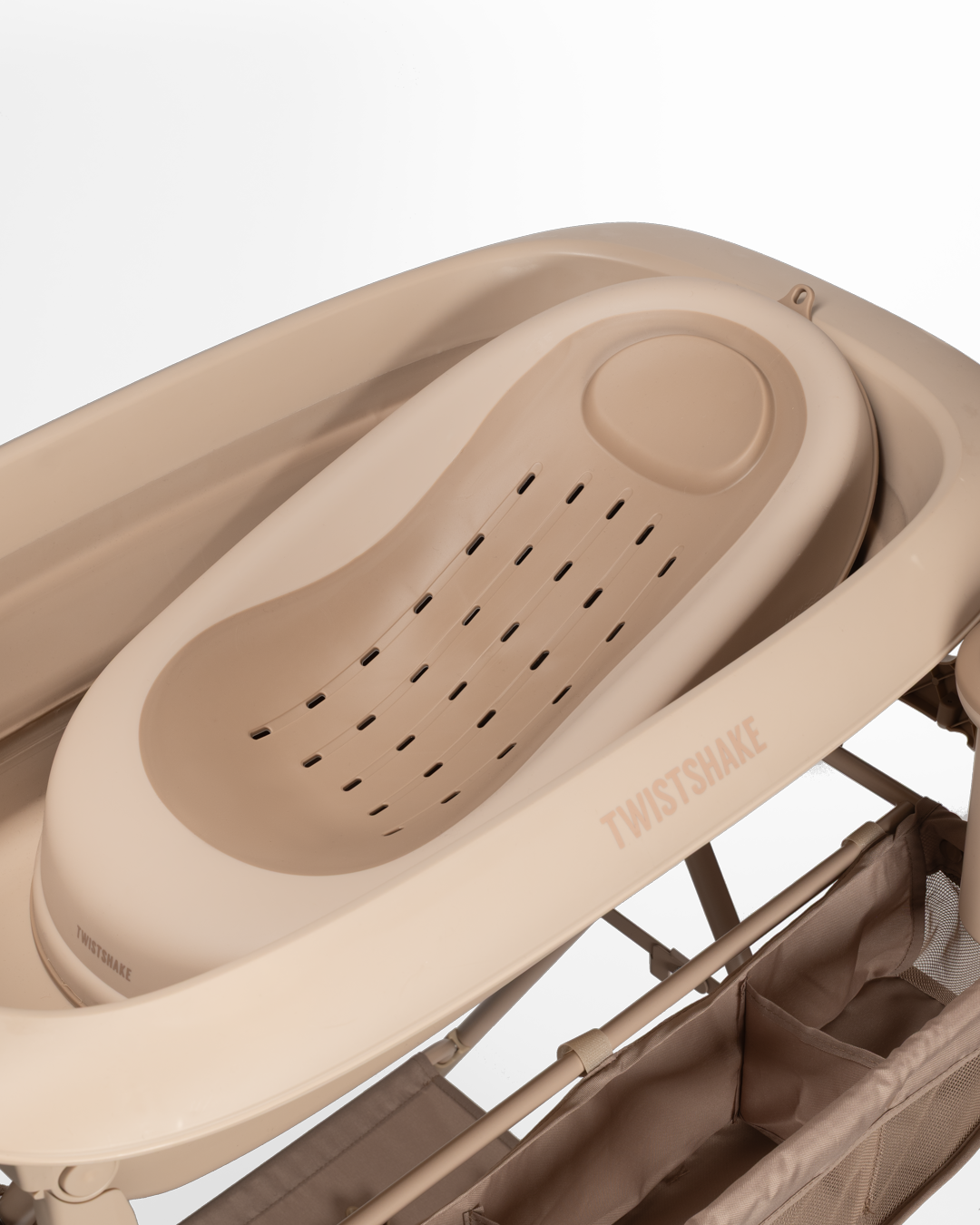 Luxury Bath Kit Mocha - Foldable baby bathtub with bath stand 1000 US fl oz / 0 mth+ / Mocha - hover
