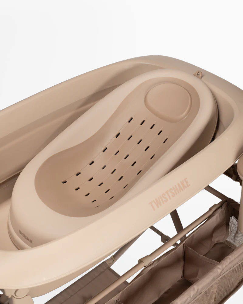 Luxury Bath Kit Mocha - Foldable baby bathtub with bath stand 1000 US fl oz / 0 mth+ / Mocha - 3