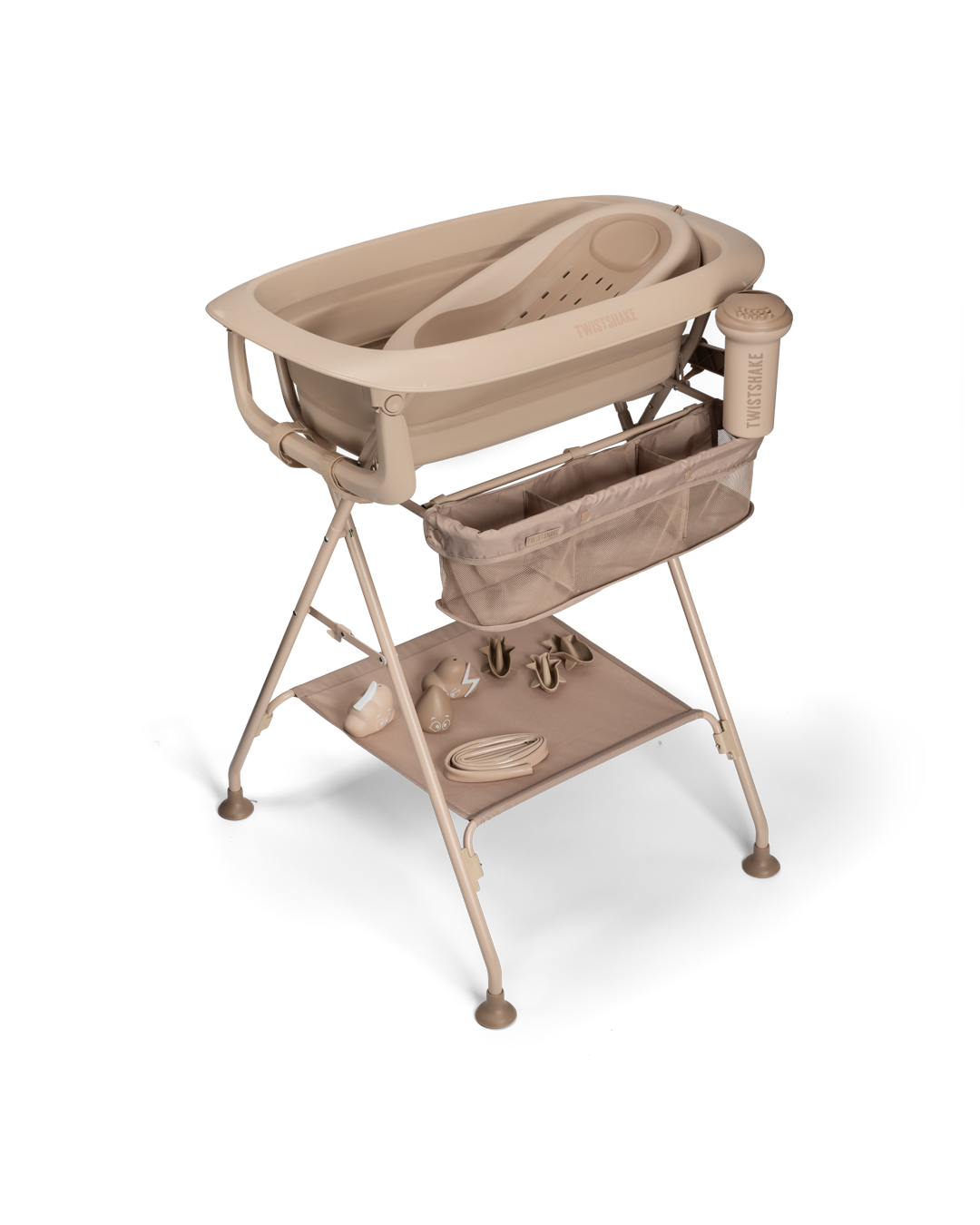 Luxury Bath Kit Mocha - Foldable baby bathtub with bath stand 1000 US fl oz / 0 mth+ / Mocha