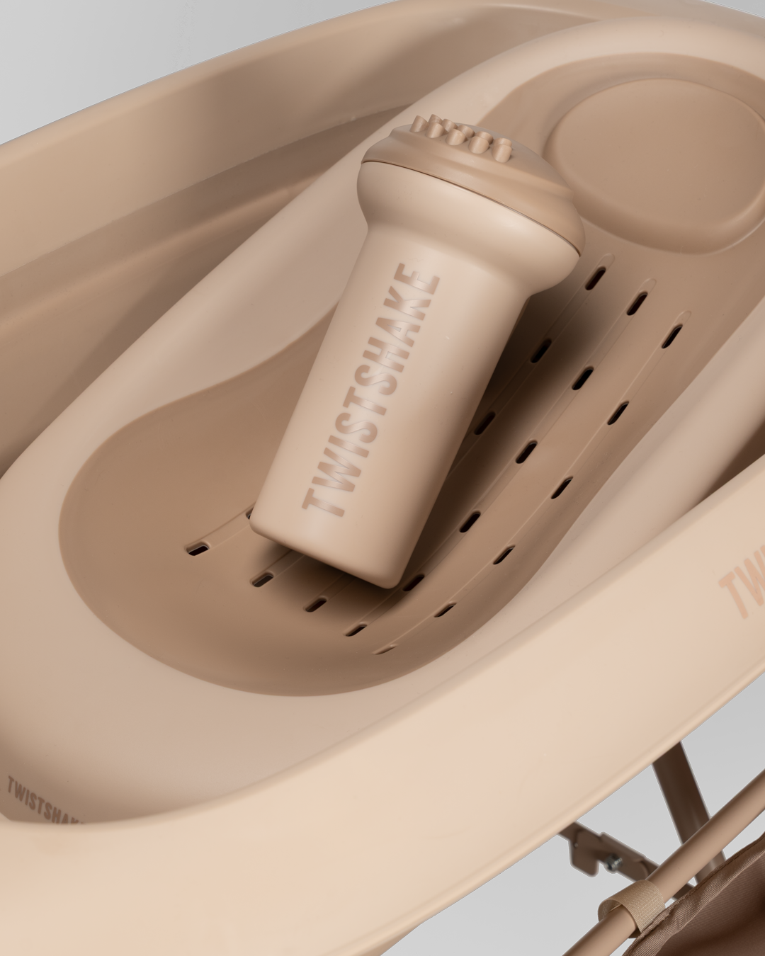 Luxury Bath Kit Mocha - Foldable baby bathtub with bath stand 1000 US fl oz / 0 mth+ / Mocha - 7