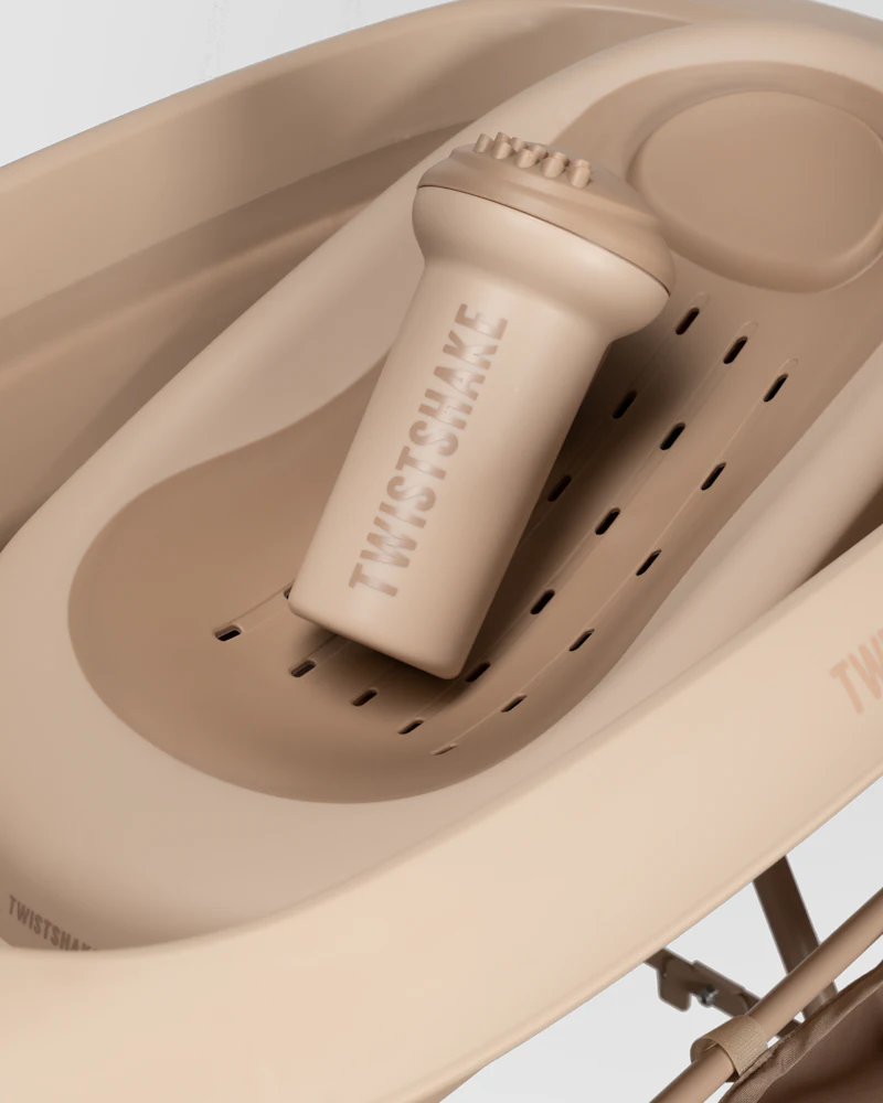 Luxury Bath Kit Mocha - Foldable baby bathtub with bath stand 1000 US fl oz / 0 mth+ / Mocha - 7