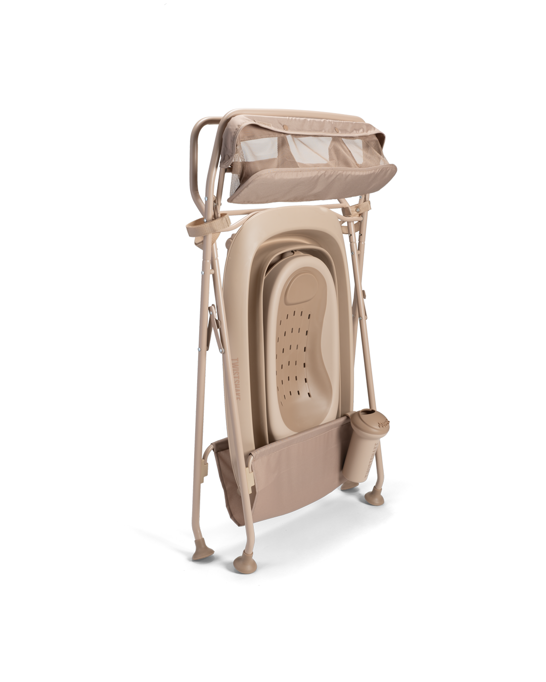 Luxury Bath Kit Mocha - Foldable baby bathtub with bath stand 1000 US fl oz / 0 mth+ / Mocha - 5