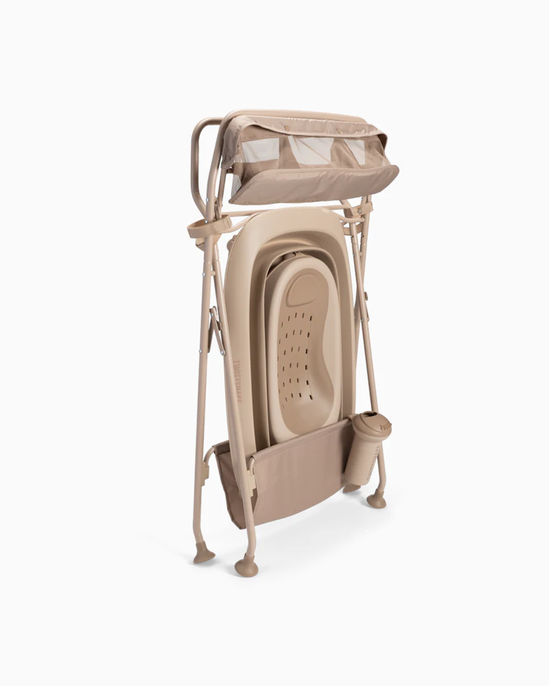 Luxury Bath Kit Mocha - Foldable baby bathtub with bath stand 1000 US fl oz / 0 mth+ / Mocha - 5
