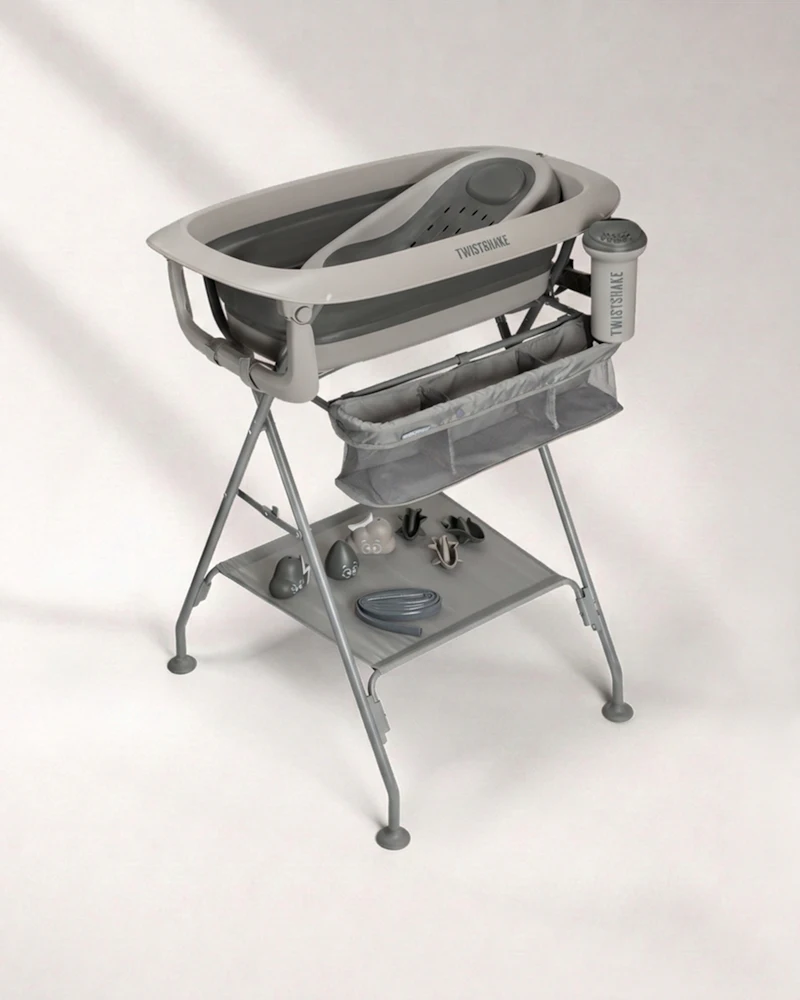 Kit de baño de lujo Gris - Bañera plegable con soporte de baño 30000 ml / 0 meses+ / Gris - 1