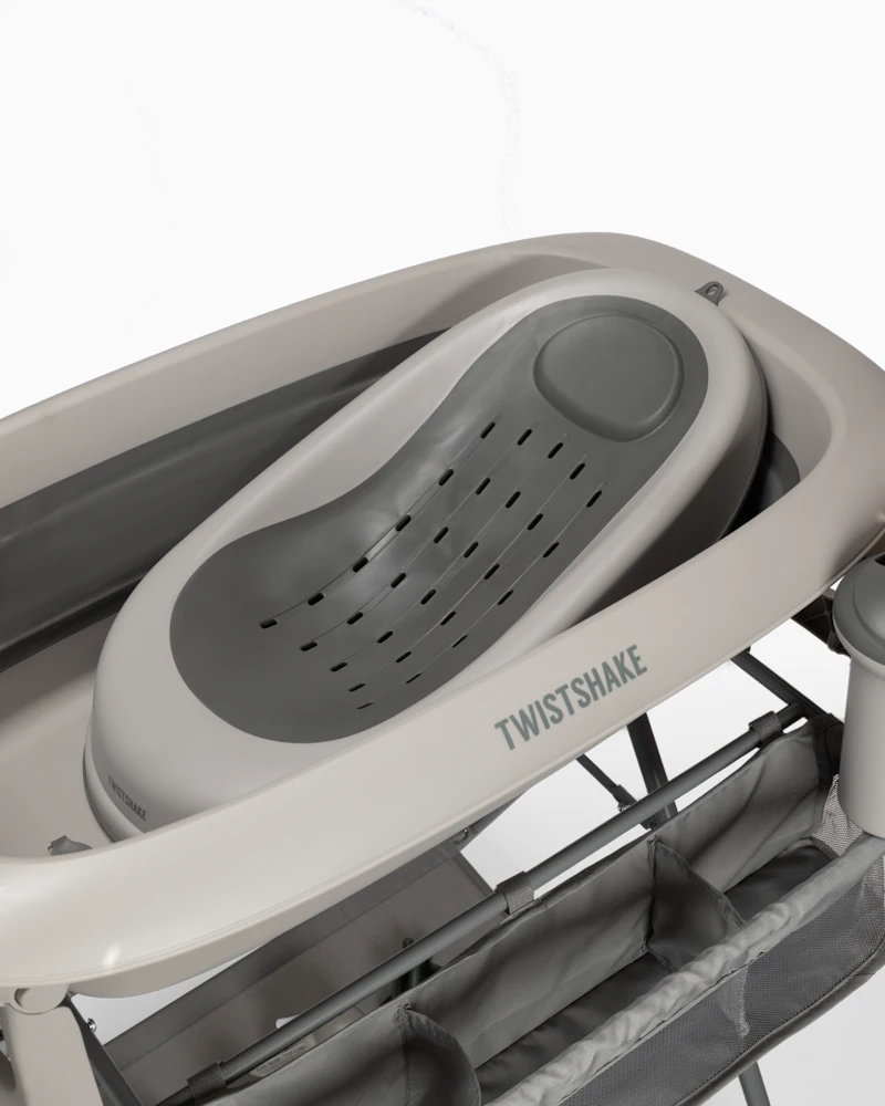 Luksuriøst badesett Grå - Sammenleggbar badekar med badestativ 30000 ml / 0 mån+ / Falmet Grå - 2