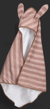 Twistshake Hooded Towel Faded Pink Faded Pink
