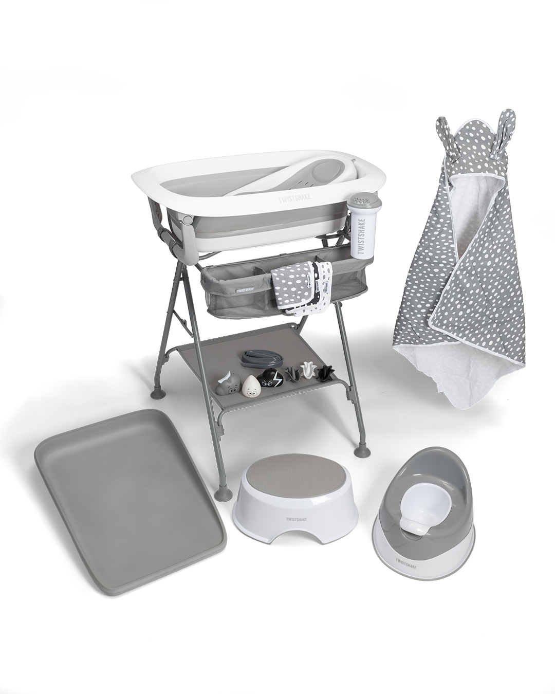 Premium Bath Kit White 0 mth+ / Grey & White