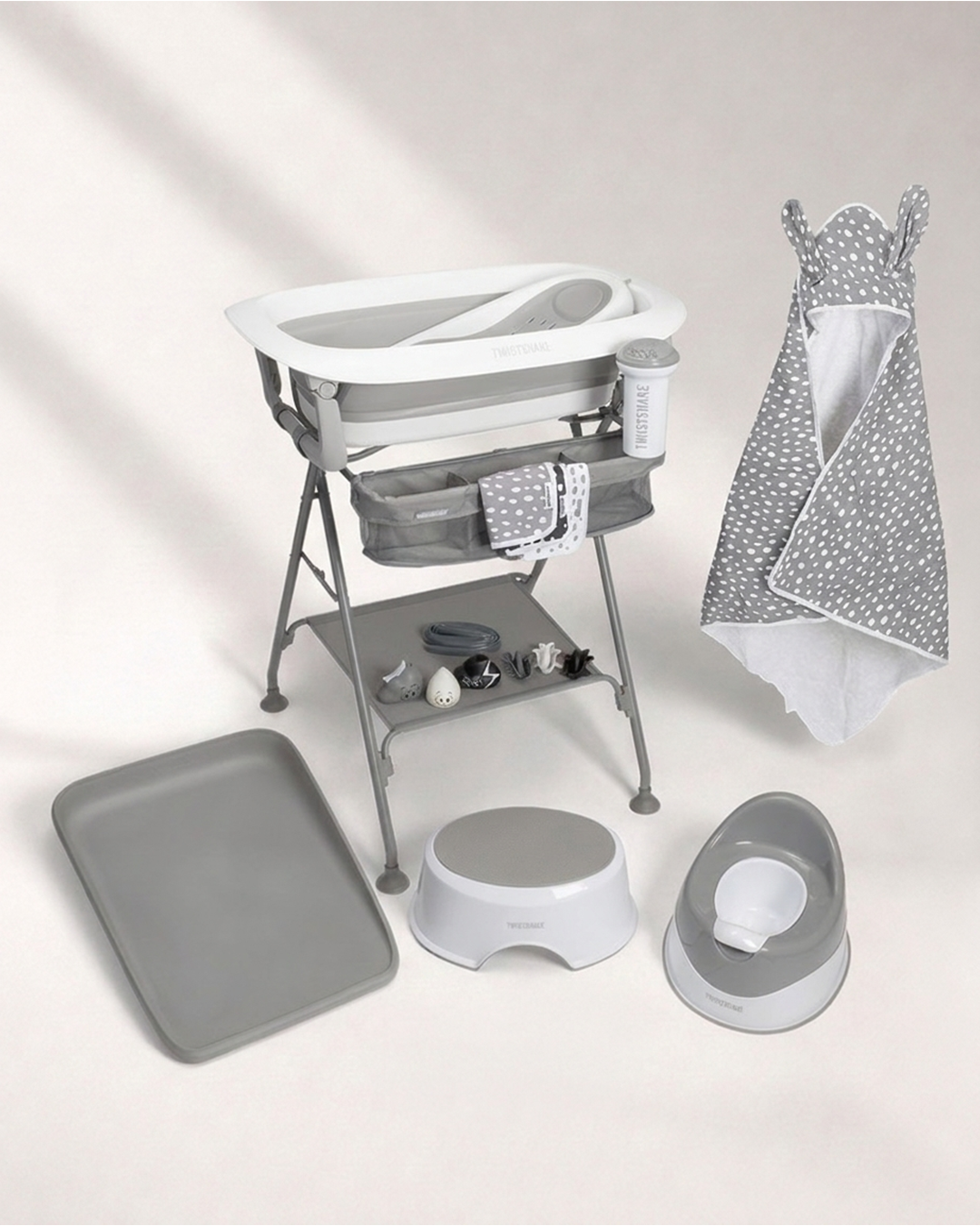 Premium Bath Kit White 0 mth+ / Grey & White