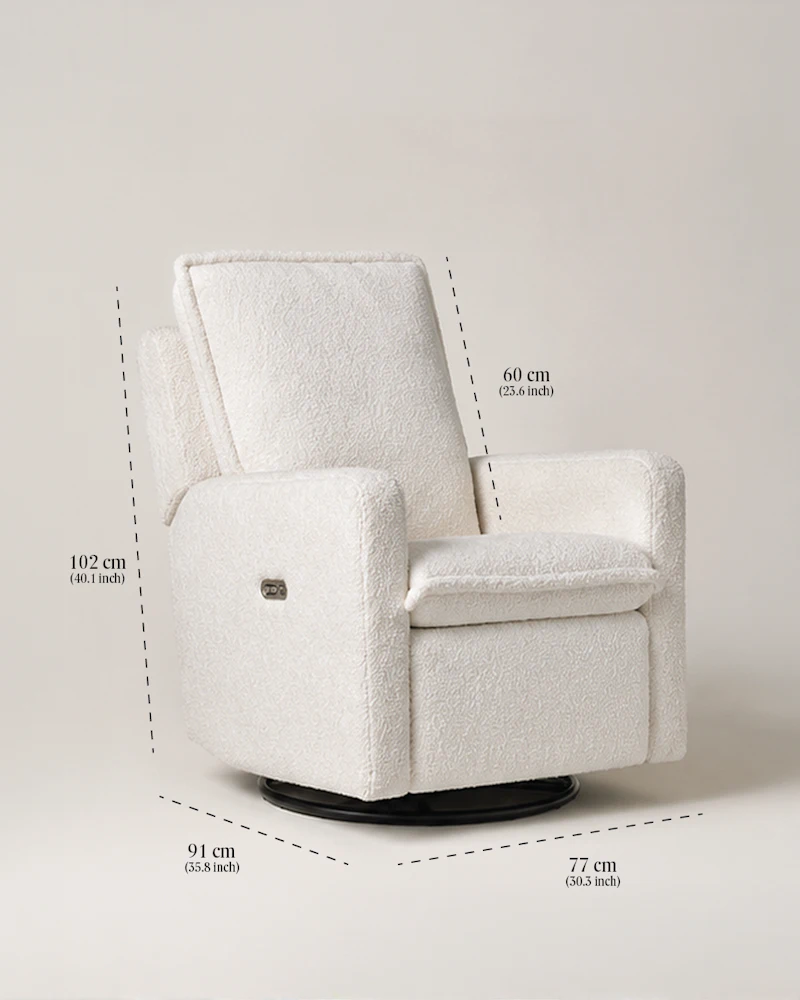 Avena Comfort Chair & Side Table - Ivory - 3