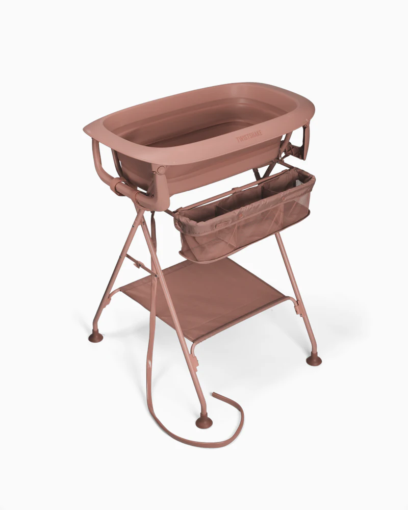 Lyxiga badpaketet Warm Blush – Ihopfällbar babybadbalja med badställning 0 mån+ - 10