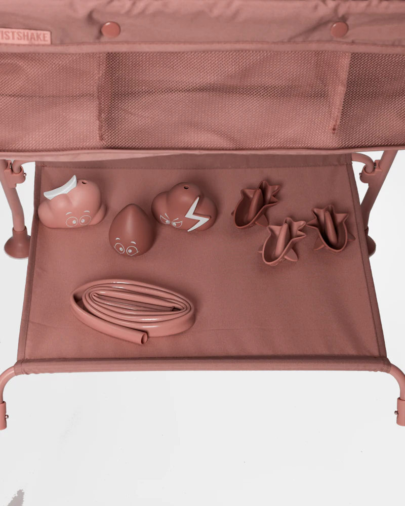 Lyxiga badpaketet Warm Blush – Ihopfällbar babybadbalja med badställning 0 mån+ - 11