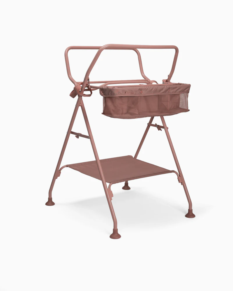 Lyxiga badpaketet Warm Blush – Ihopfällbar babybadbalja med badställning 0 mån+ - 6