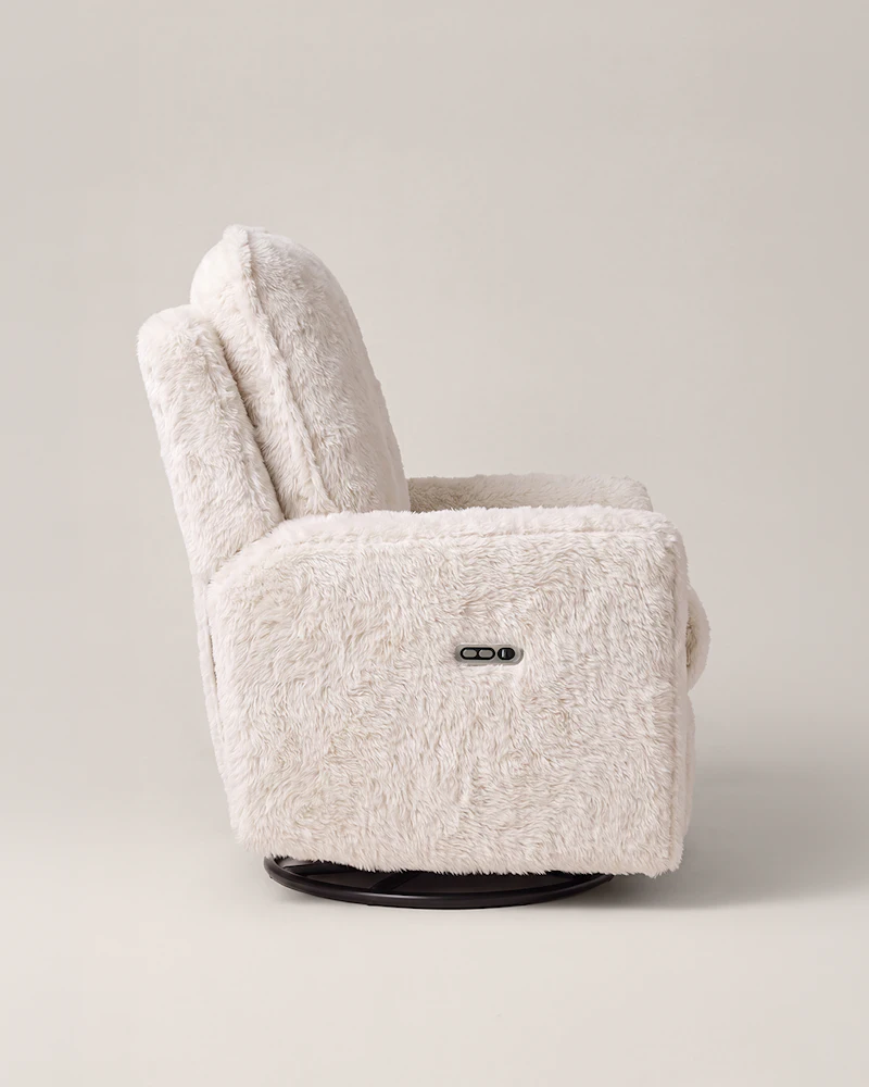 Avena Comfort Chair - Faux Fur Cream White - 5