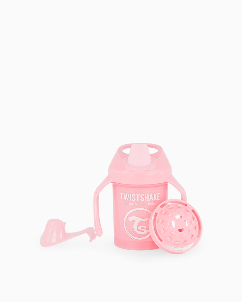 Pipmugg Spillfri med Mixernät Liten 230 ml / 4 mån+ / Rosa - 1