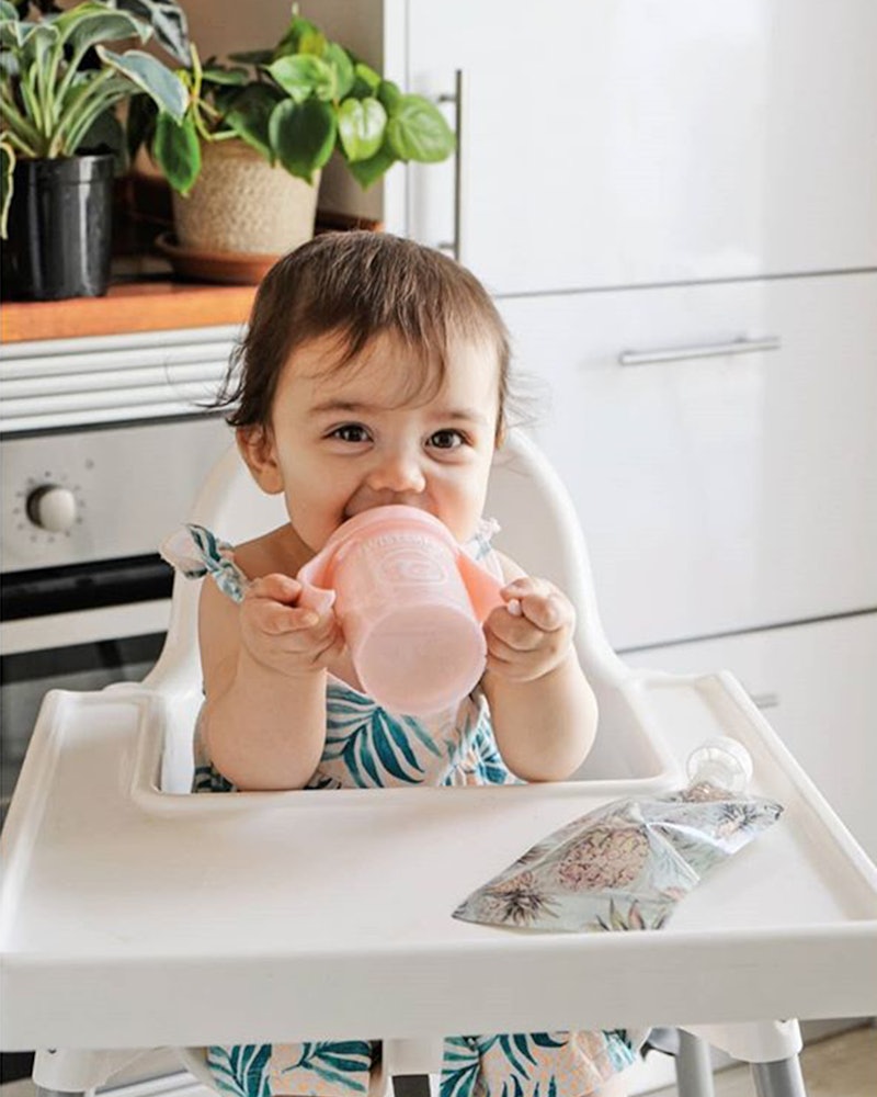 Pipmugg Spillfri med Mixernät Liten 230 ml / 4 mån+ / Rosa - 2