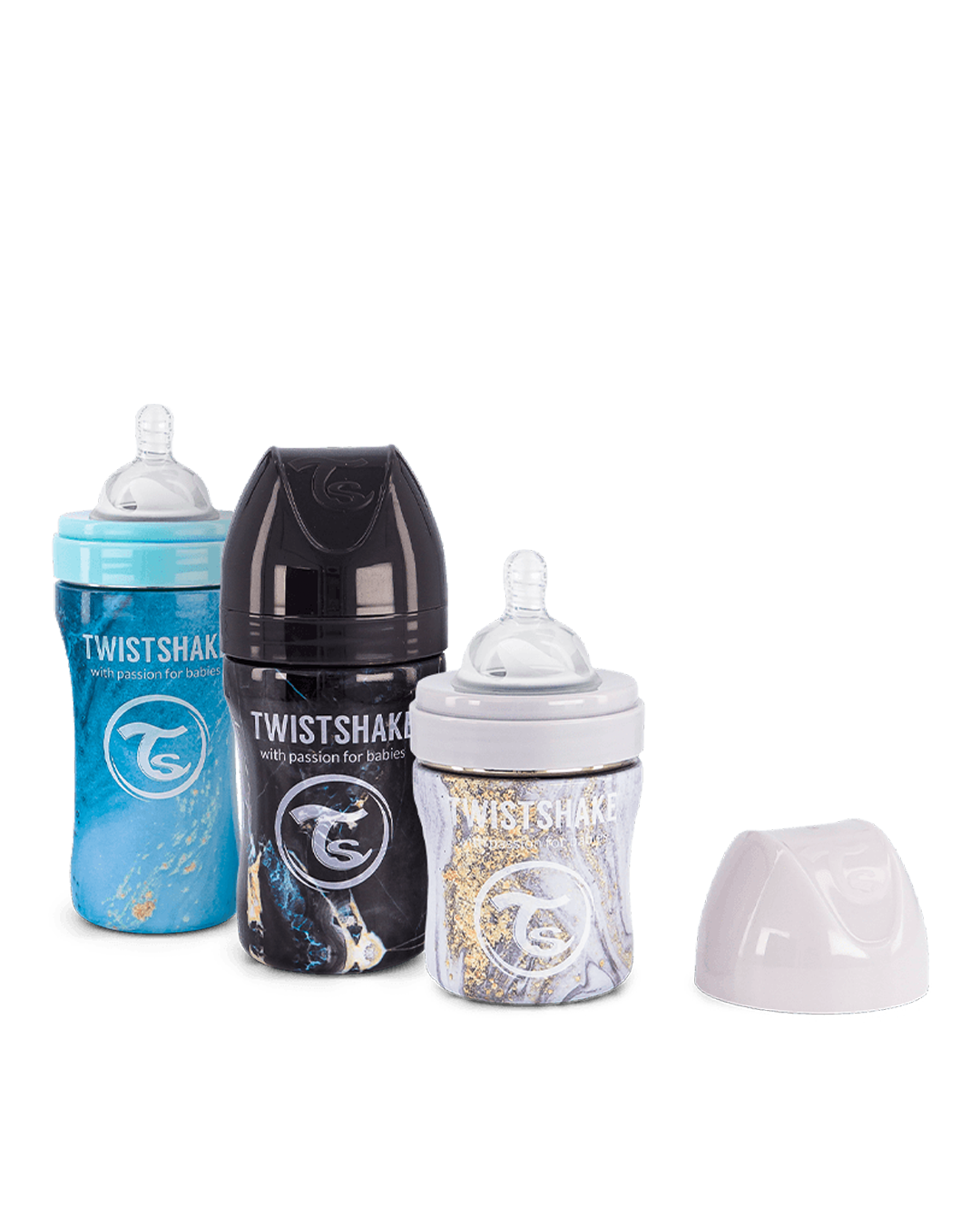 Anti-kolikk tåteflaske i rustfritt stål x3  - 1