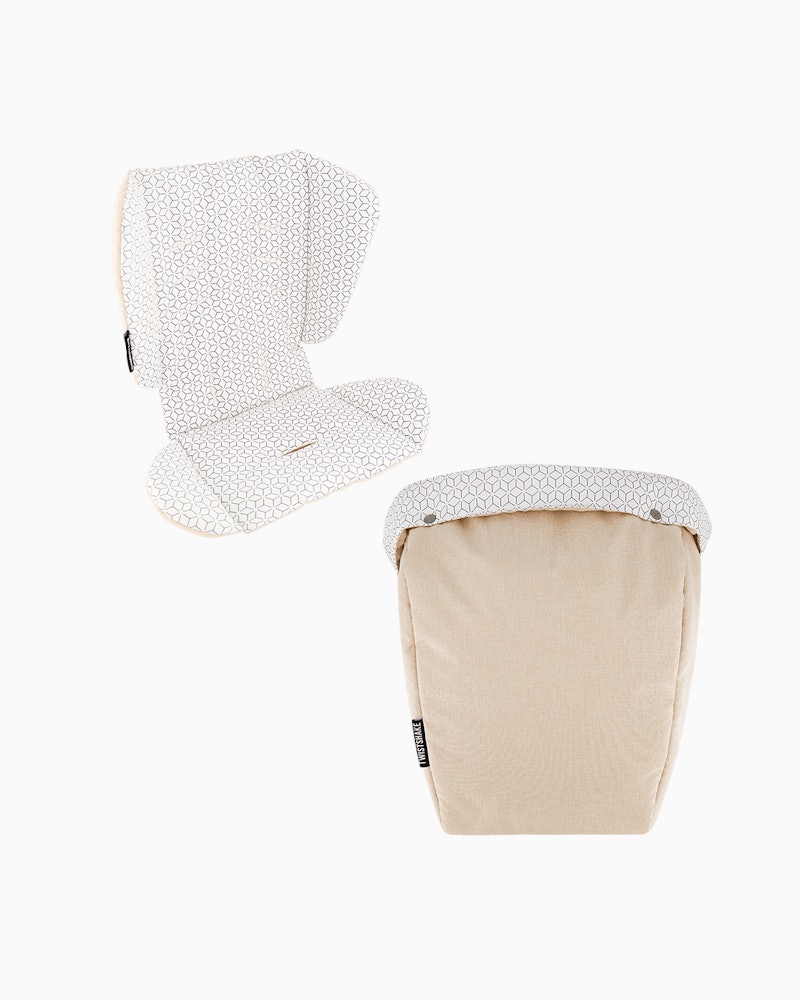Sitzauflage + Fußsack 0 Monate+ / Beige - 1