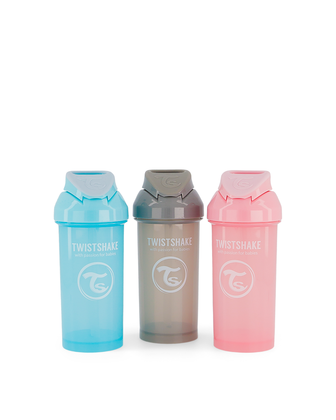 Twistshake 2 x Straw Cup Gobelet d'Apprentissage à paille Anti-Fuites 360  ml, Tasse d'Entraînement Bébé avec Paille Souple en Silicone, Sans BPA, 6  Mois et +, Violet Pastel & Bleu Pastel 