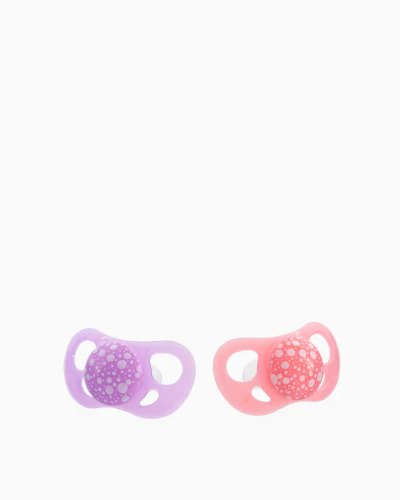 Pacifiers 6 months+ 2-pack 6 mth+ / Pink & Purple