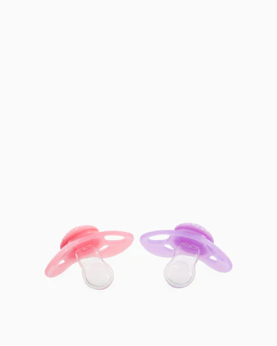 Pacifiers 6 months+ 2-pack 6 mth+ / Pink & Purple hover