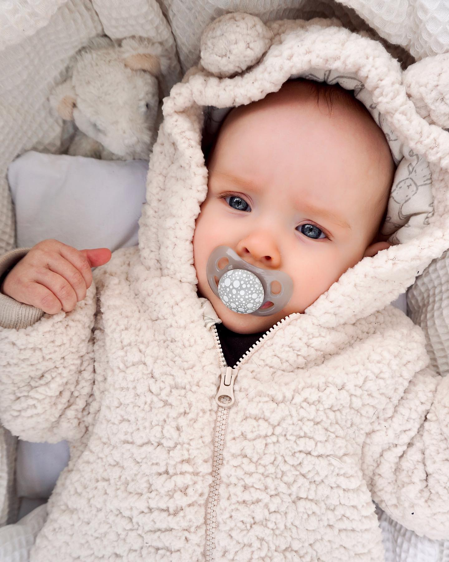 Tétines 6+m 2-p 6 mois+ / Gris et blanc - hover