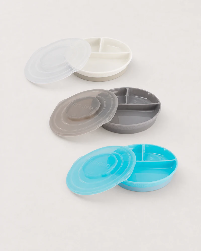 Tredelad Barntallrik med Lock 3-pack 0 mån / Skräddarsy - 1