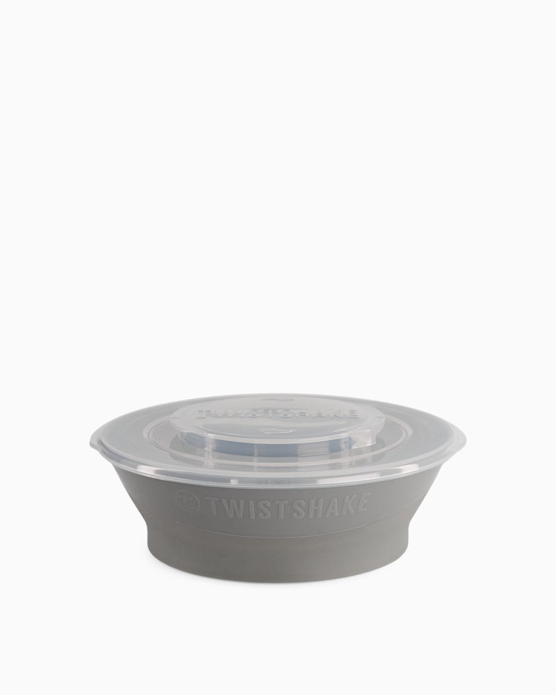 Infant bowl with lid Stackable / 6 mth+ / Grey - 4