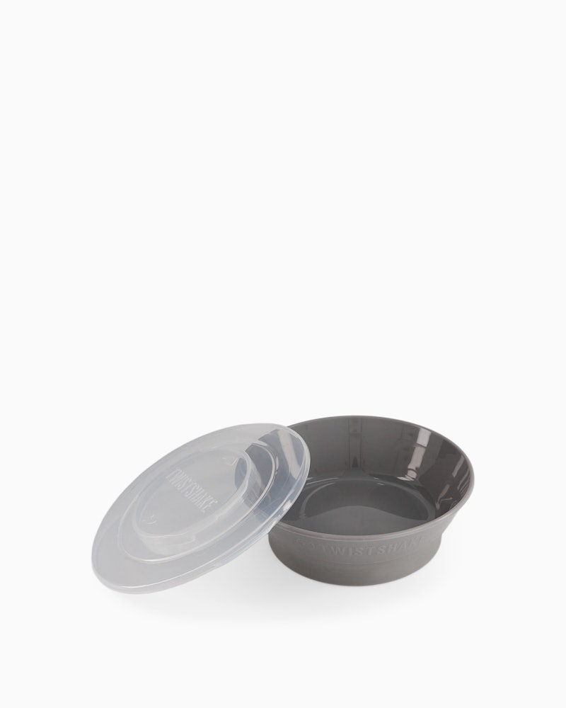 Infant bowl with lid Stackable / 6 mth+ / Grey - 1