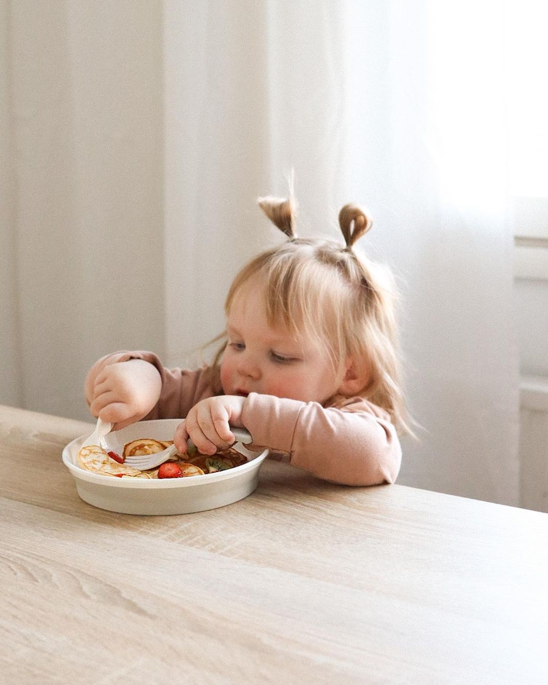 Barntallrik med lock Stapelbar / 6 mån+ / Vit - 2