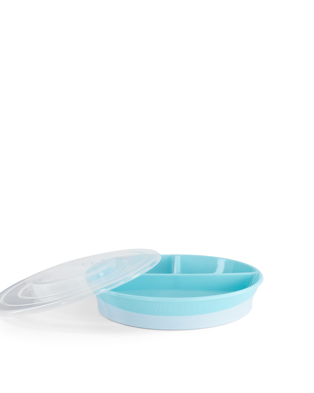 Tredelad barntallrik med lock Stapelbar / 6 mån+ / Blå - 5