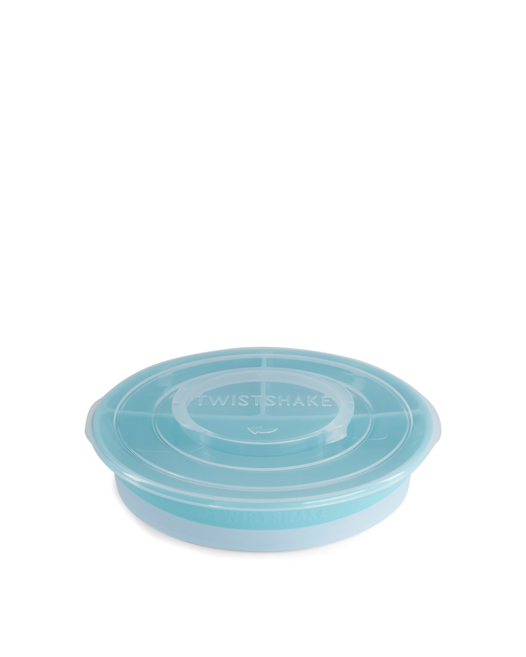 Tredelad barntallrik med lock Stapelbar / 6 mån+ / Blå - 4