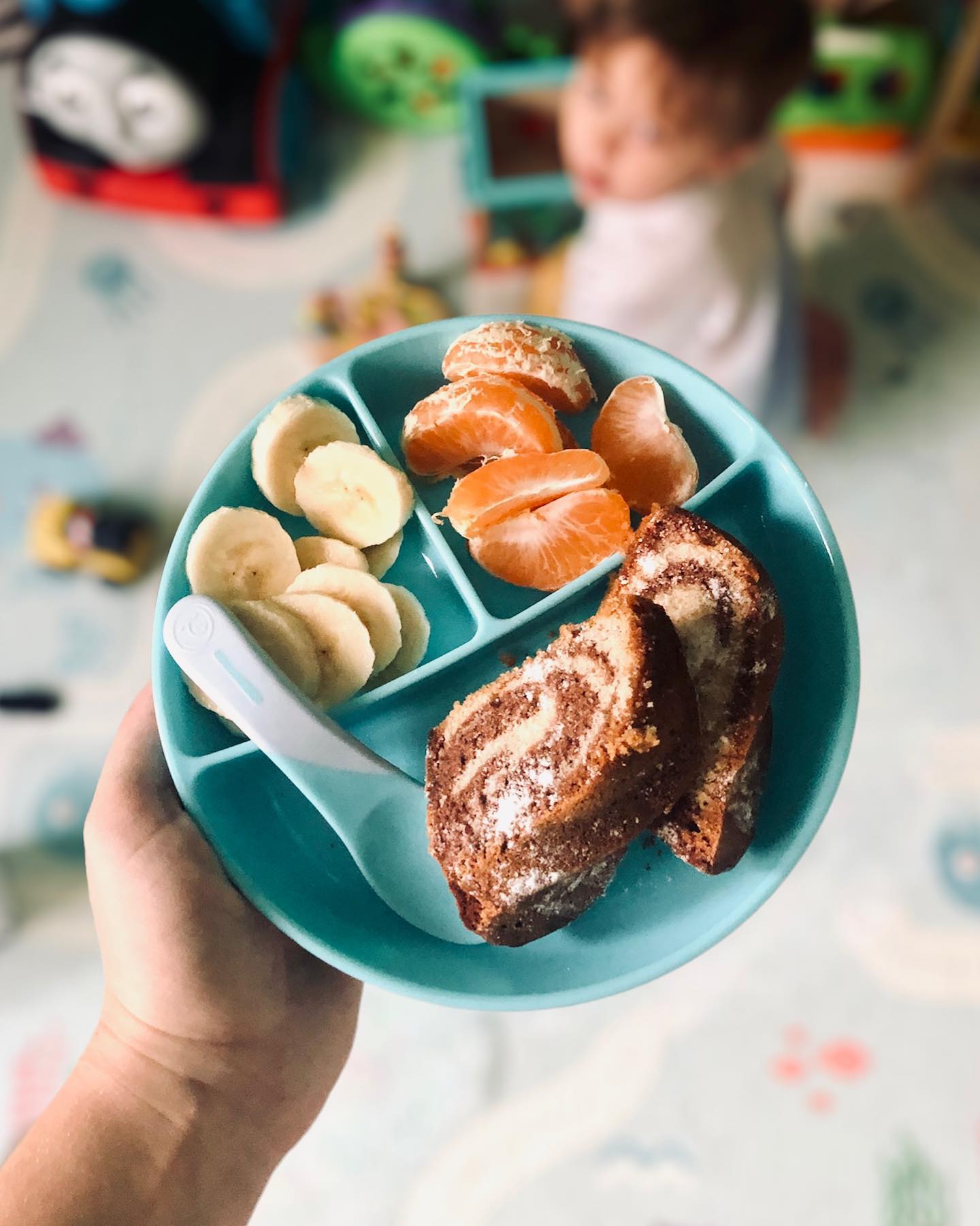 Assiette à compartiment Stackable / 6 mois+ / Bleu hover