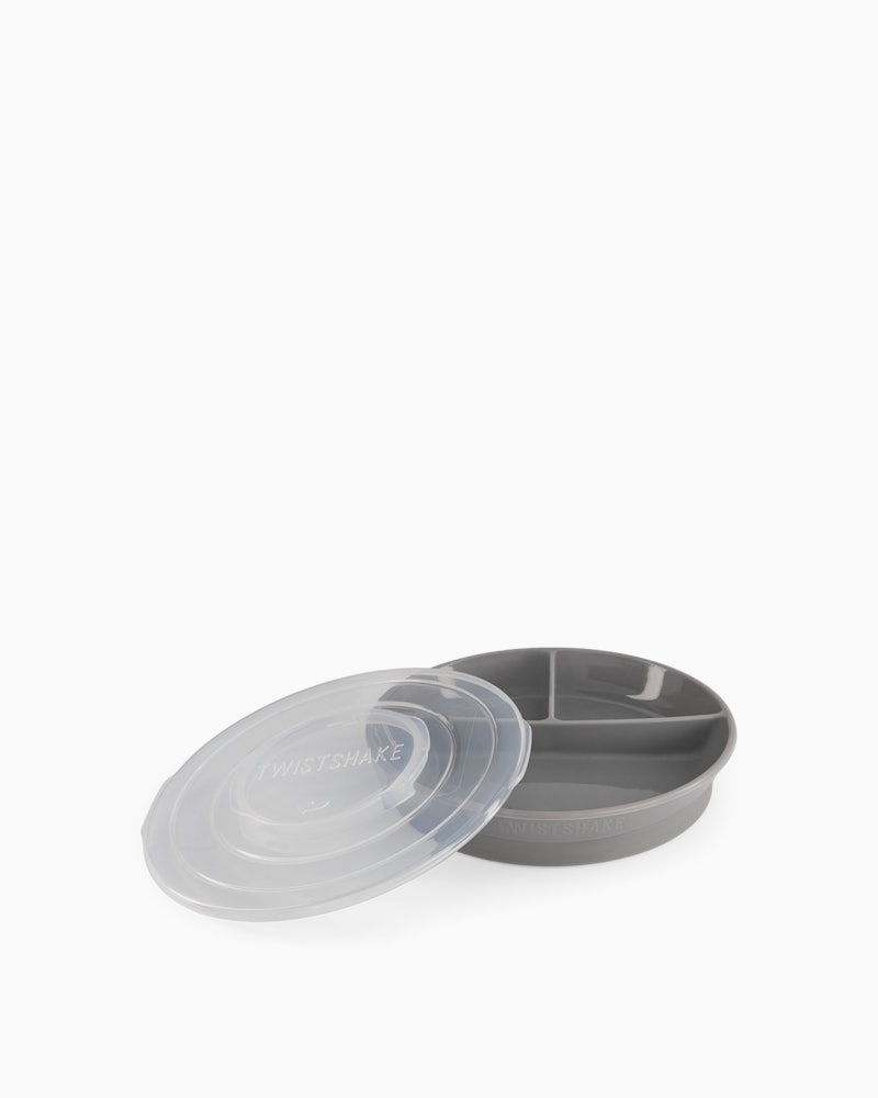 Assiette à compartiment Stackable / 6 mois+ / Gris - 1