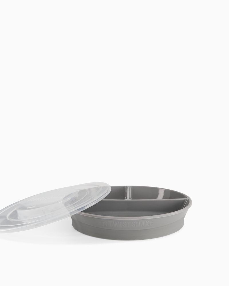 Assiette à compartiment Stackable / 6 mois+ / Gris - 5
