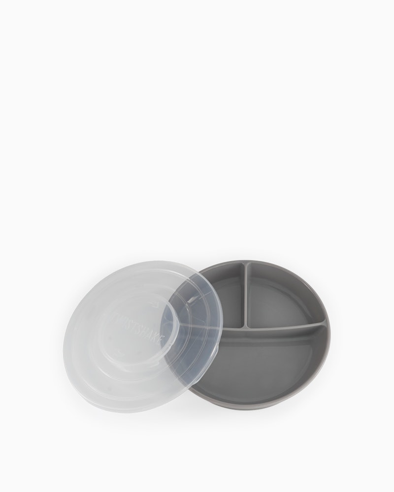 Assiette à compartiment Stackable / 6 mois+ / Gris - 3