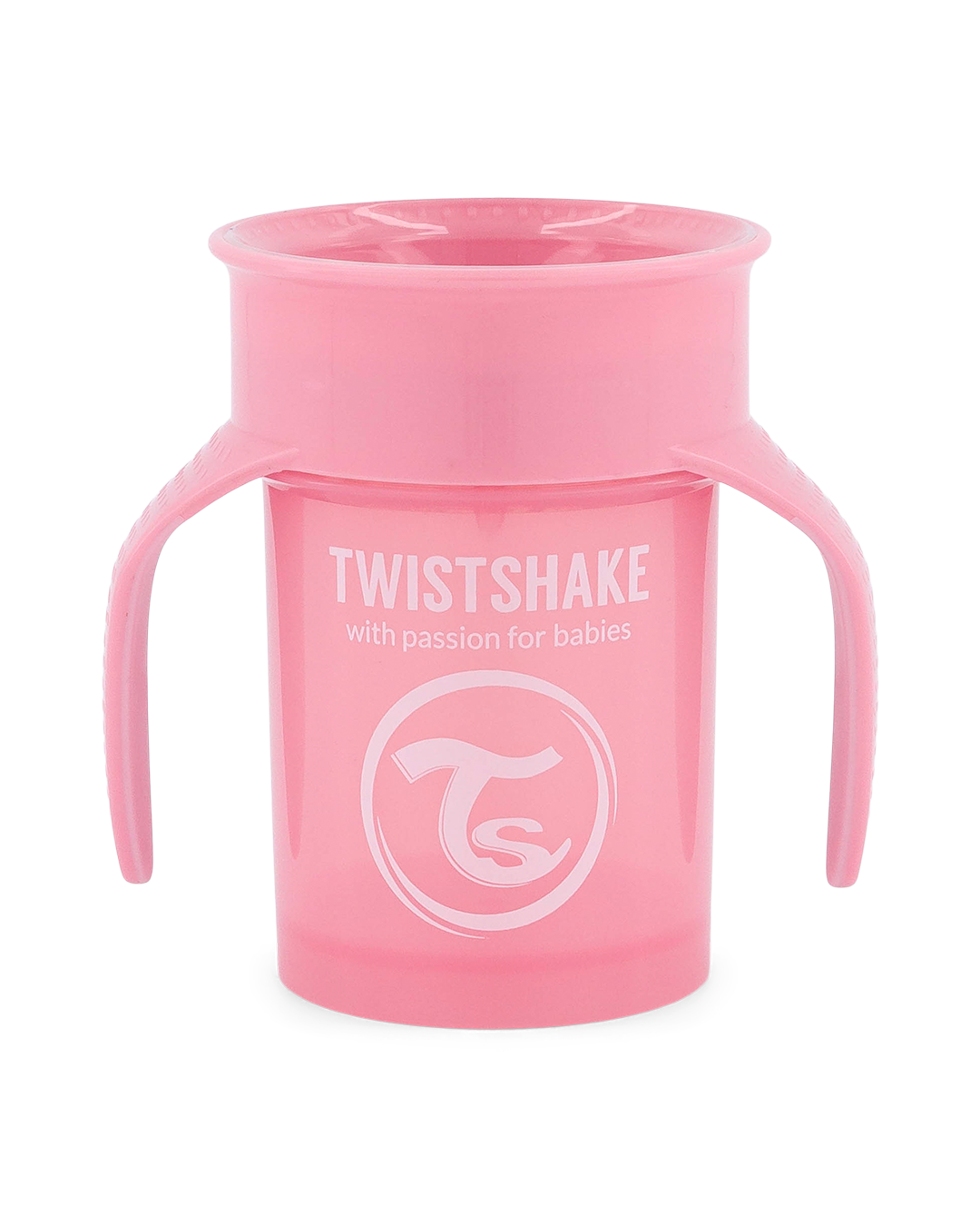 TWISTSHAKE Tasse à paille enfant Straw Cup PP 360 ml 12 m+ rose pastel