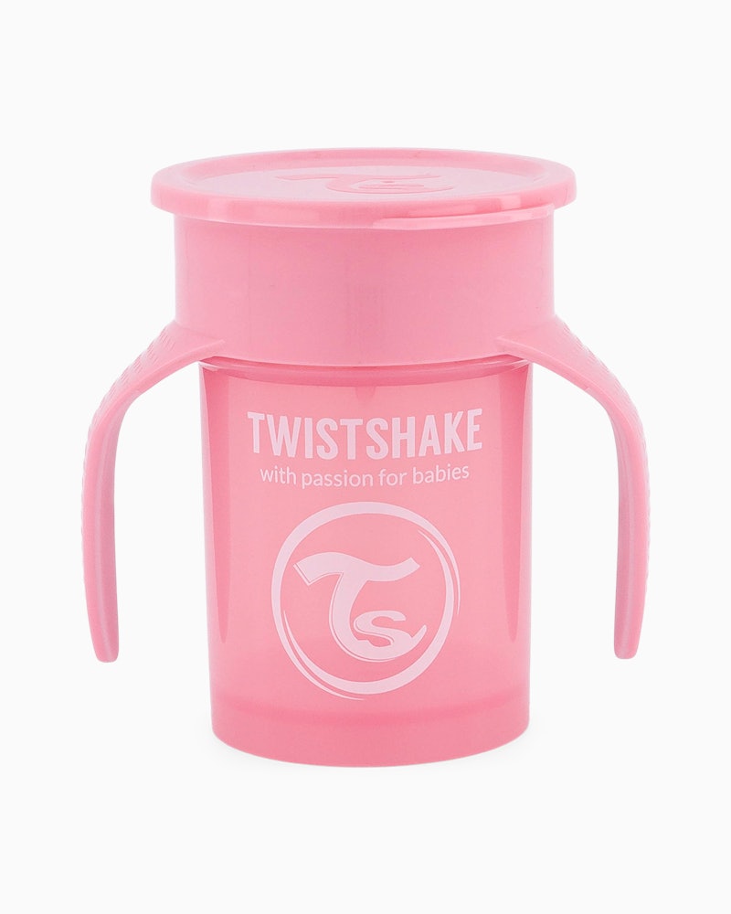 Twistshake - gobelet 300ml pastel pink (crawler cup)